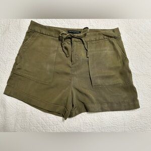 Banana Republic Khaki Tie-Waist Shorts